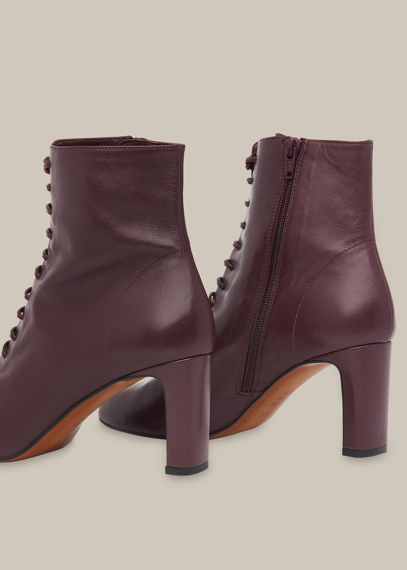 whistles amber lace up boot black