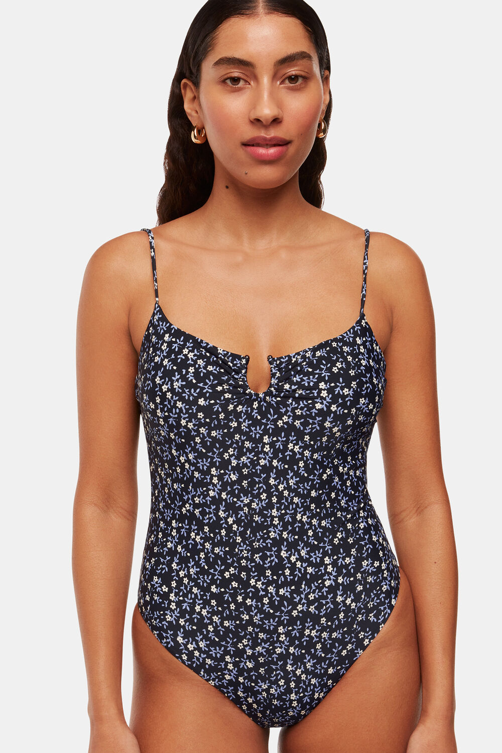 Black Forget Me Not Swimsuit