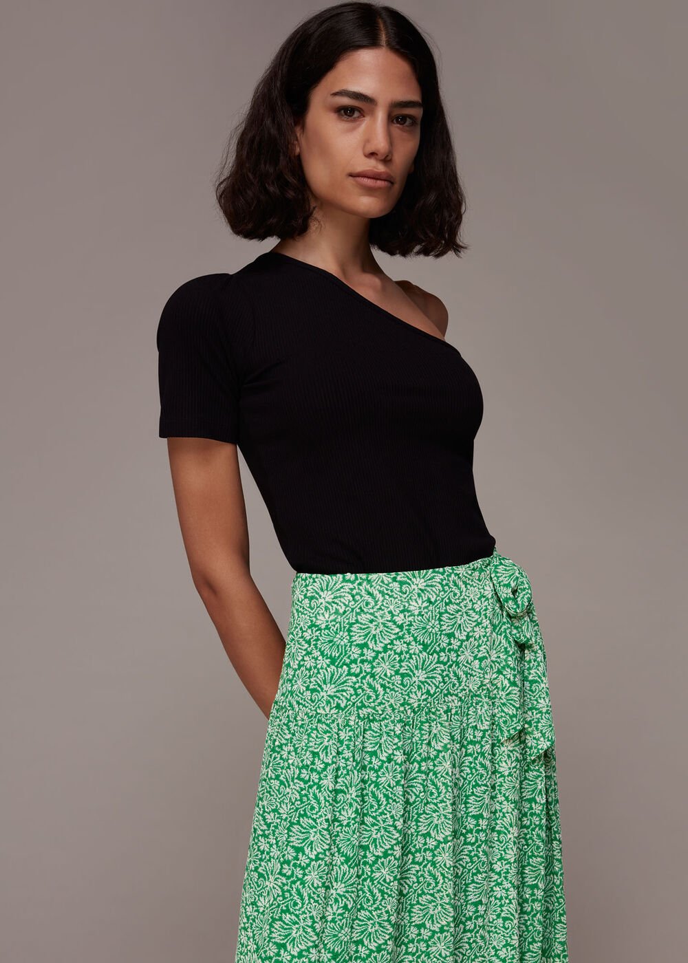 Indo Floral Wrap Skirt