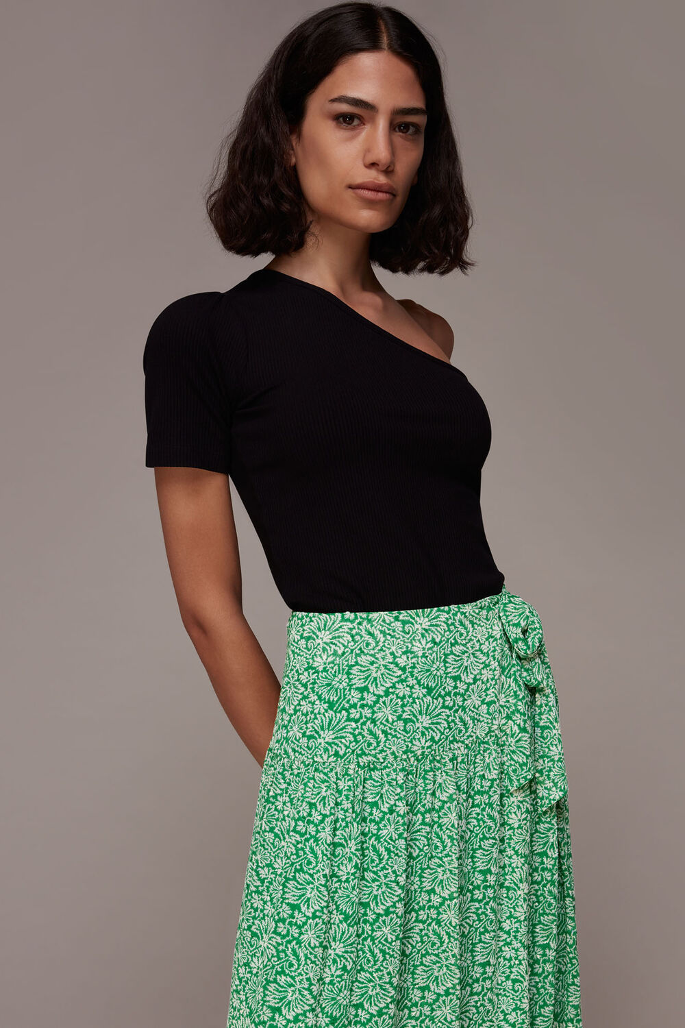 Indo Floral Wrap Skirt