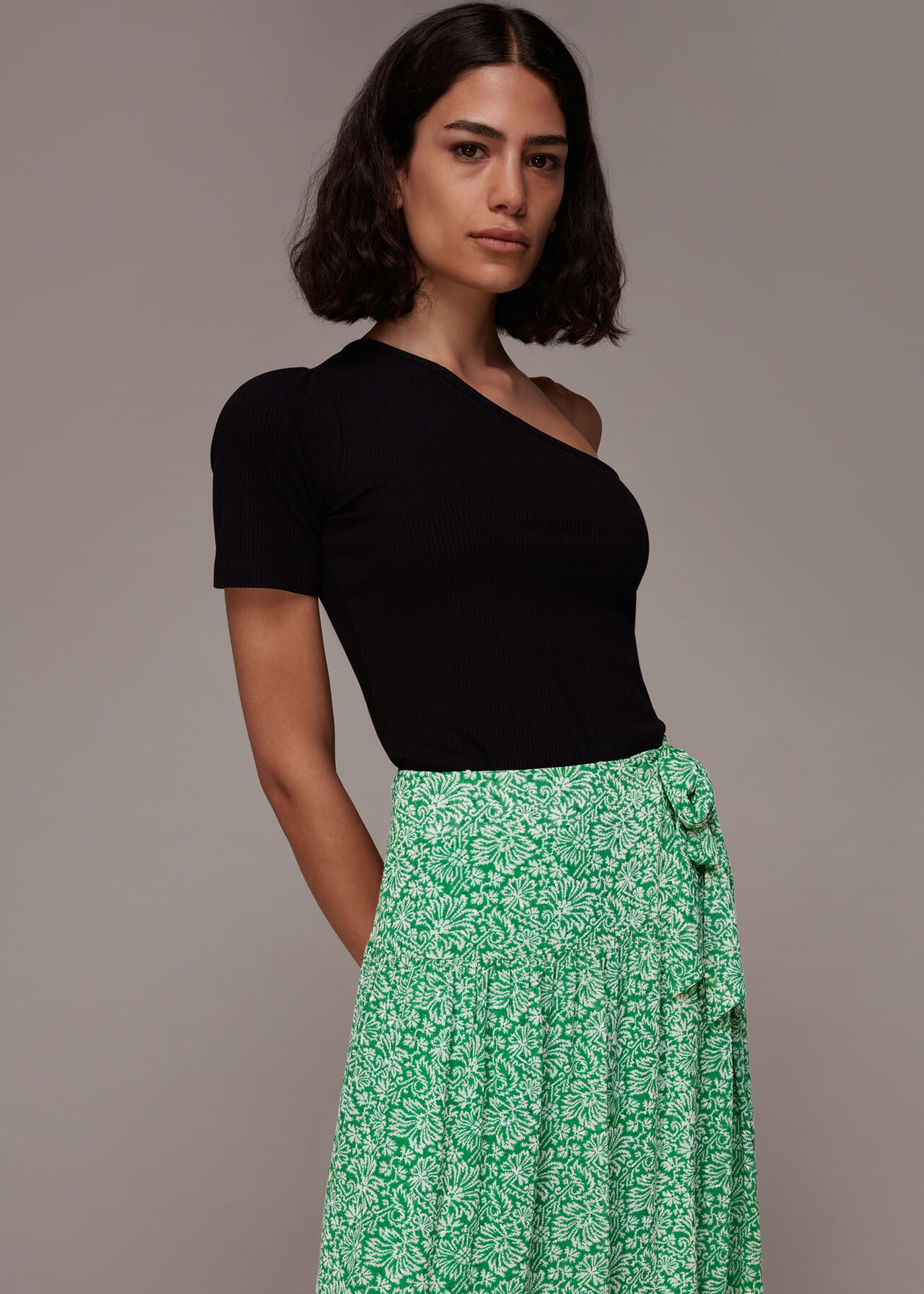 Indo Floral Wrap Skirt