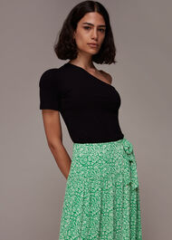 Indo Floral Wrap Skirt