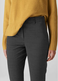 Sadie Pinspot Slim Leg Trouser Black and White