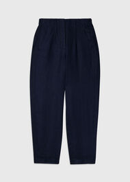 Linen Barrel Leg Trouser