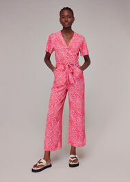 Diagonal Leopard Jumpsuit