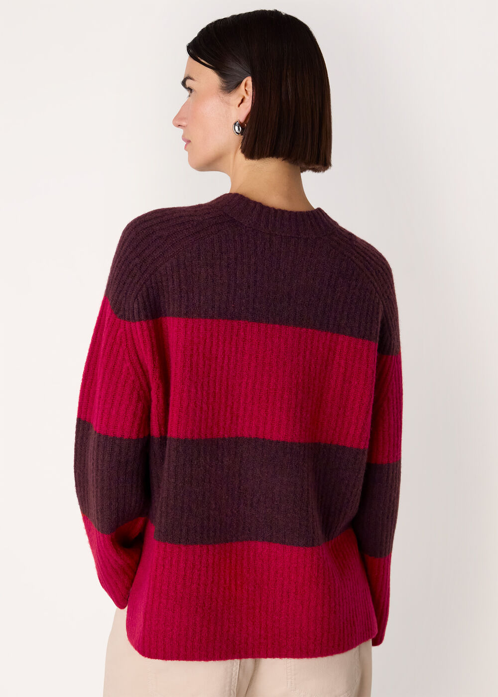 Wool Mix Wide Stripe Knit