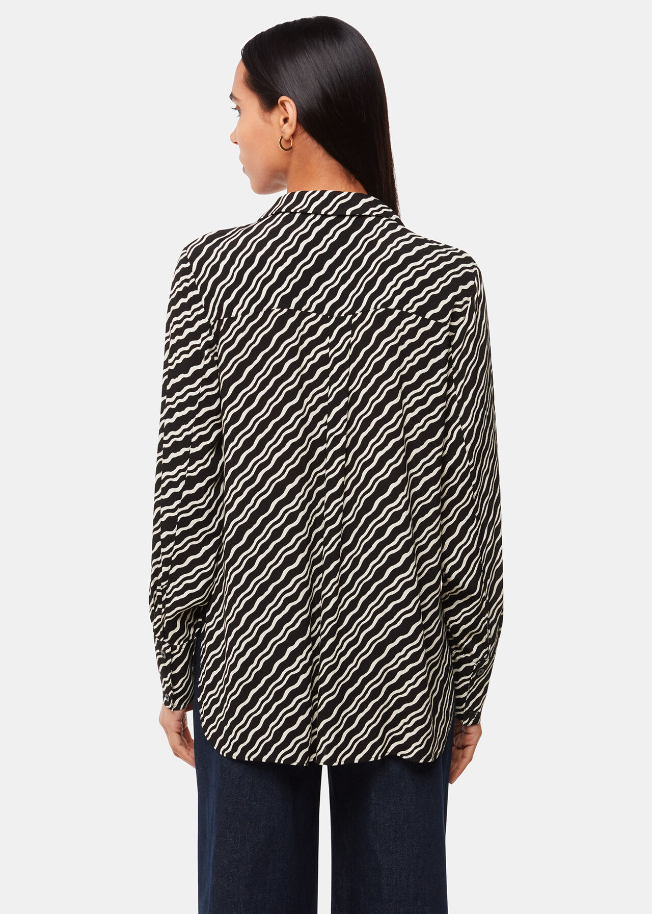 Diagonal Ripple Print Shirt
