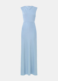 Cowl Neck Satin Maxi Dress