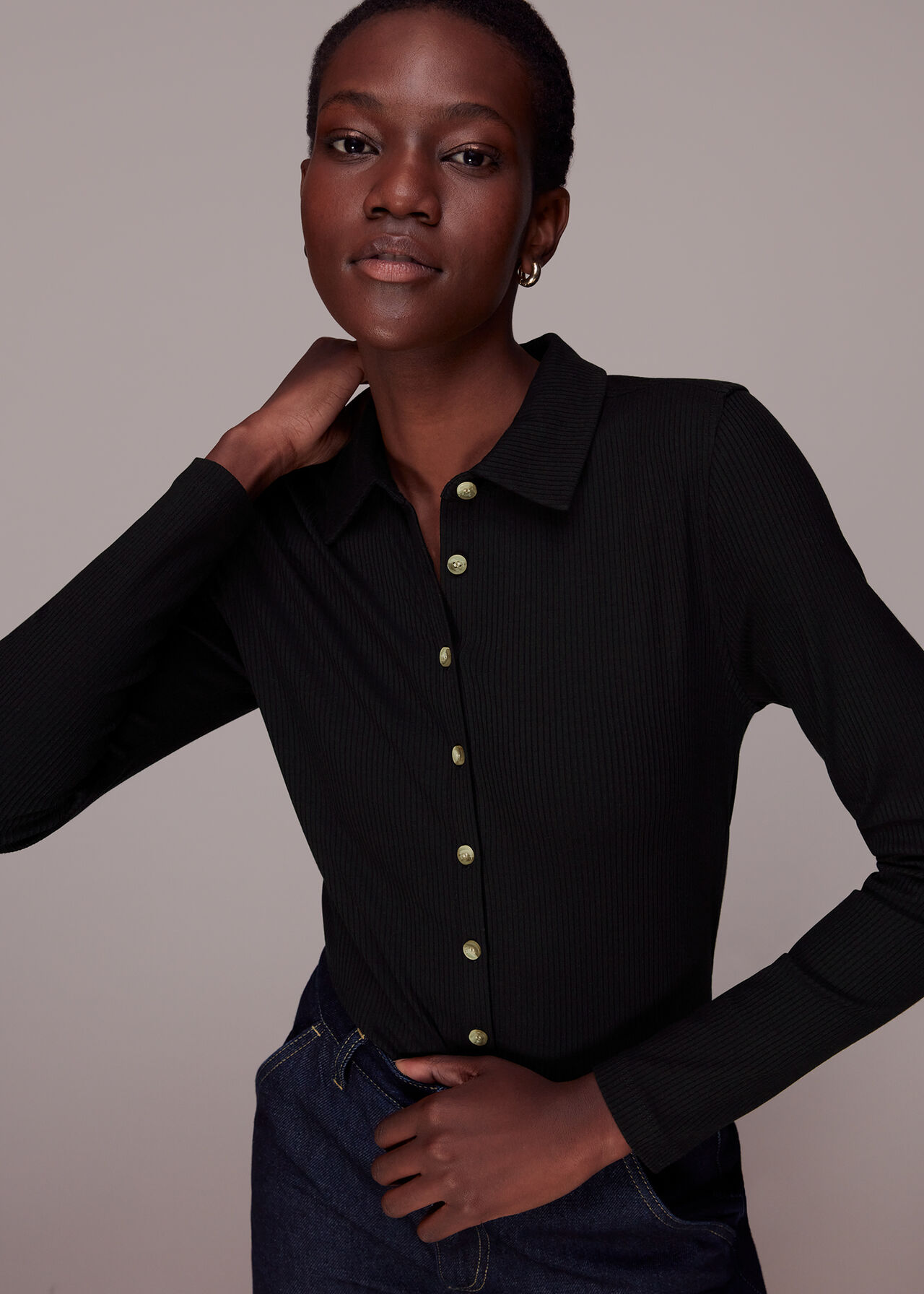 Ribbed Fitted Shirt