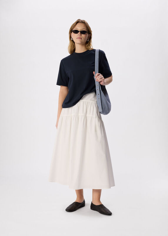 Navy Cotton Crew Neck T-Shirt