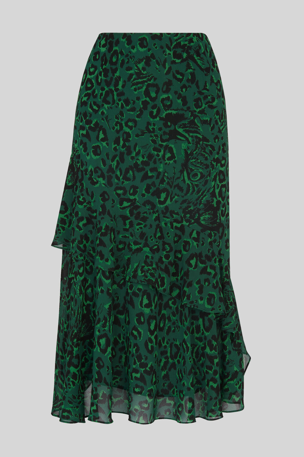 Jungle Cat Print Skirt Green/Multi