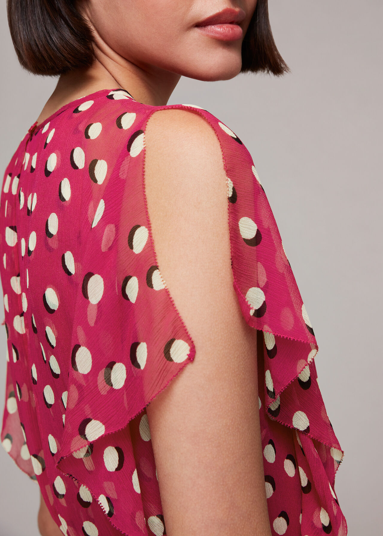 Moon Spot Print Midi Dress
