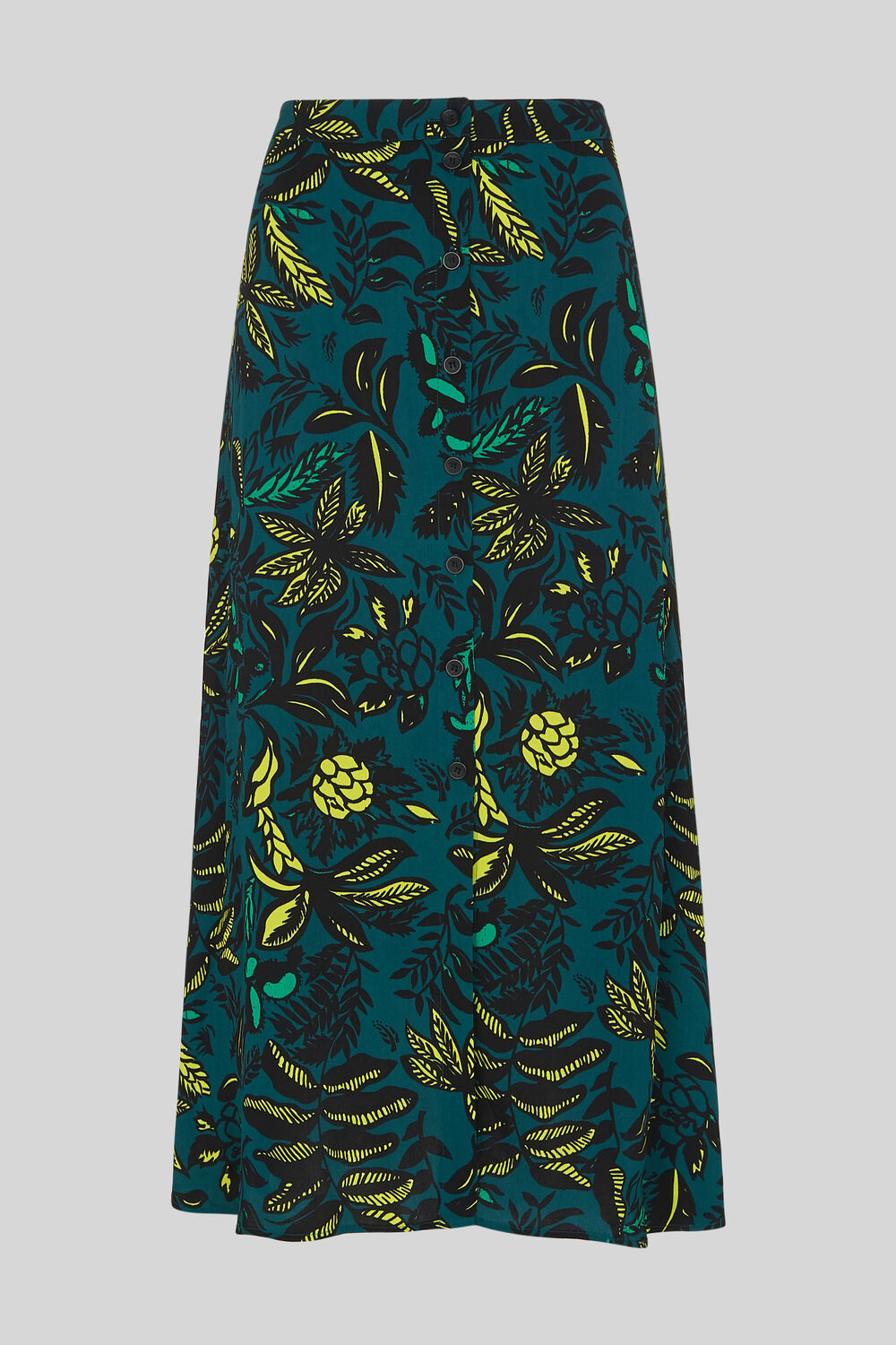 Assorted Leaves Print Skirt Green/Multi