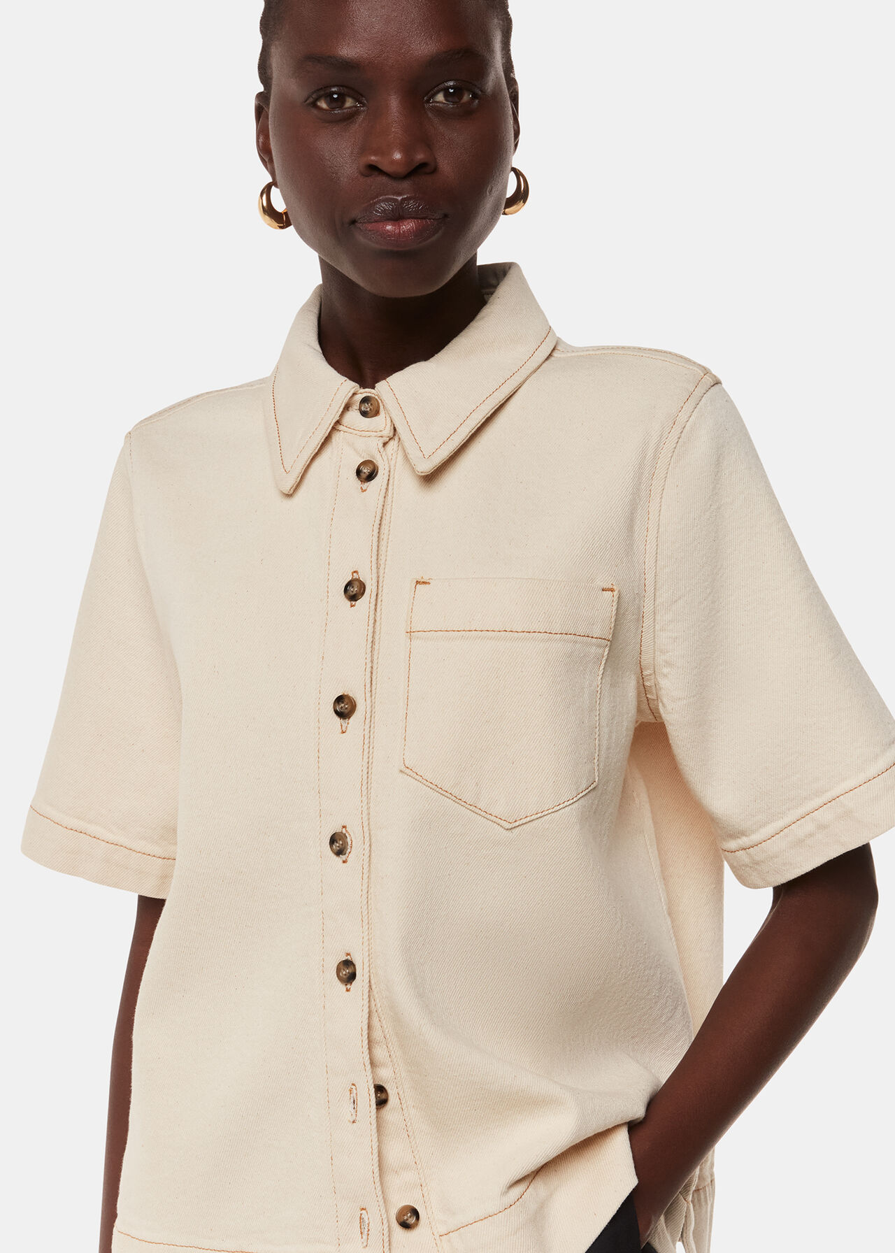 Jade Short Sleeve Denim Shirt