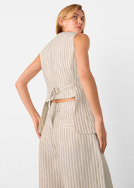 Linen Stripe Waistcoat