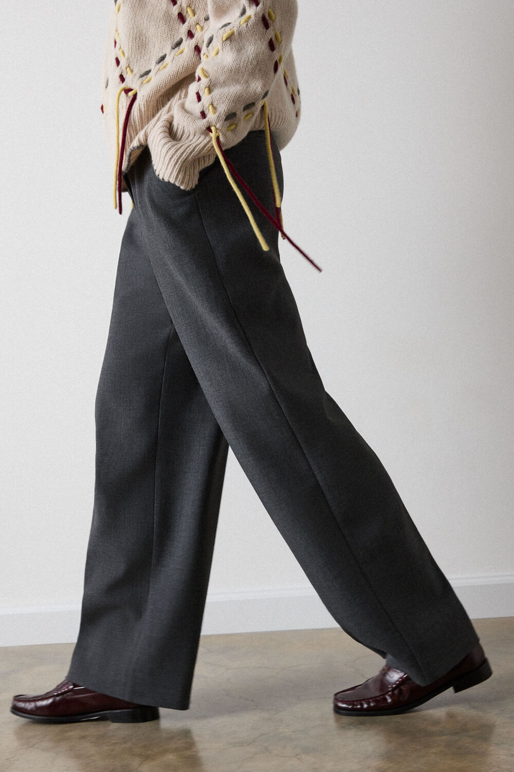 High Rise Straight Trouser