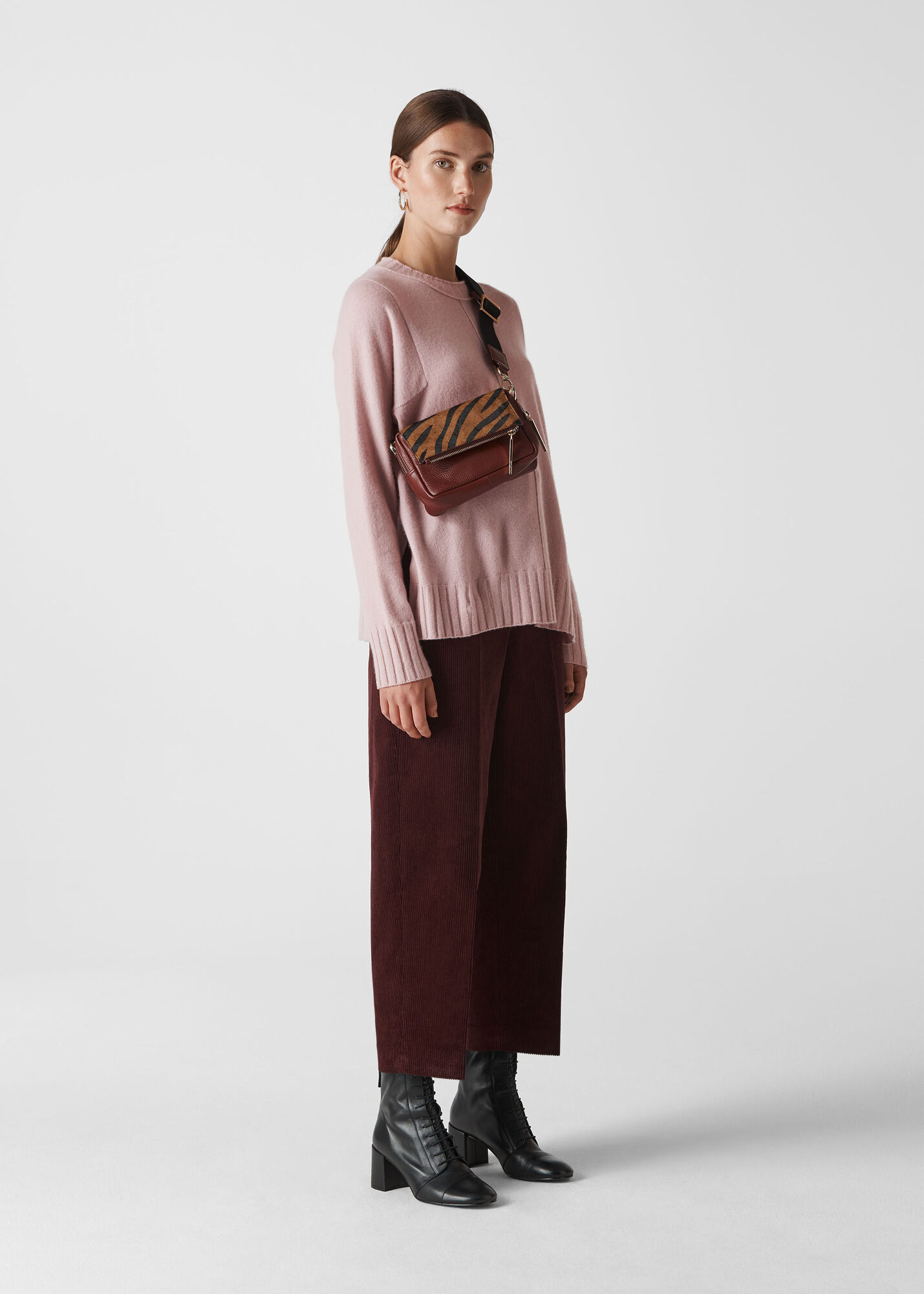 Whistles Women Cashmere Crew Neck Sweater - Pink - Xs