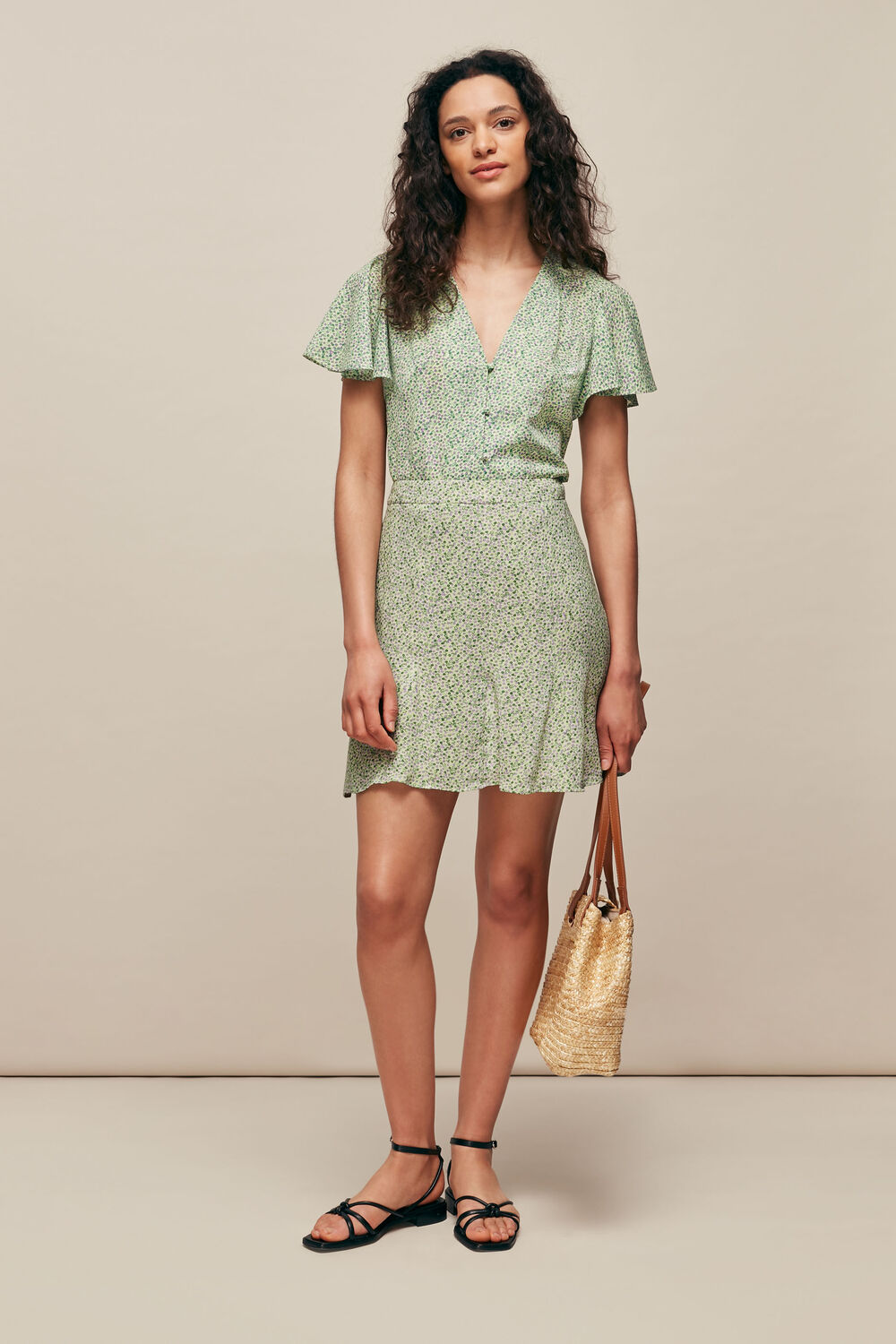English Garden Flippy Skirt Green/Multi