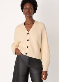 Petite V Neck Cotton Cardigan