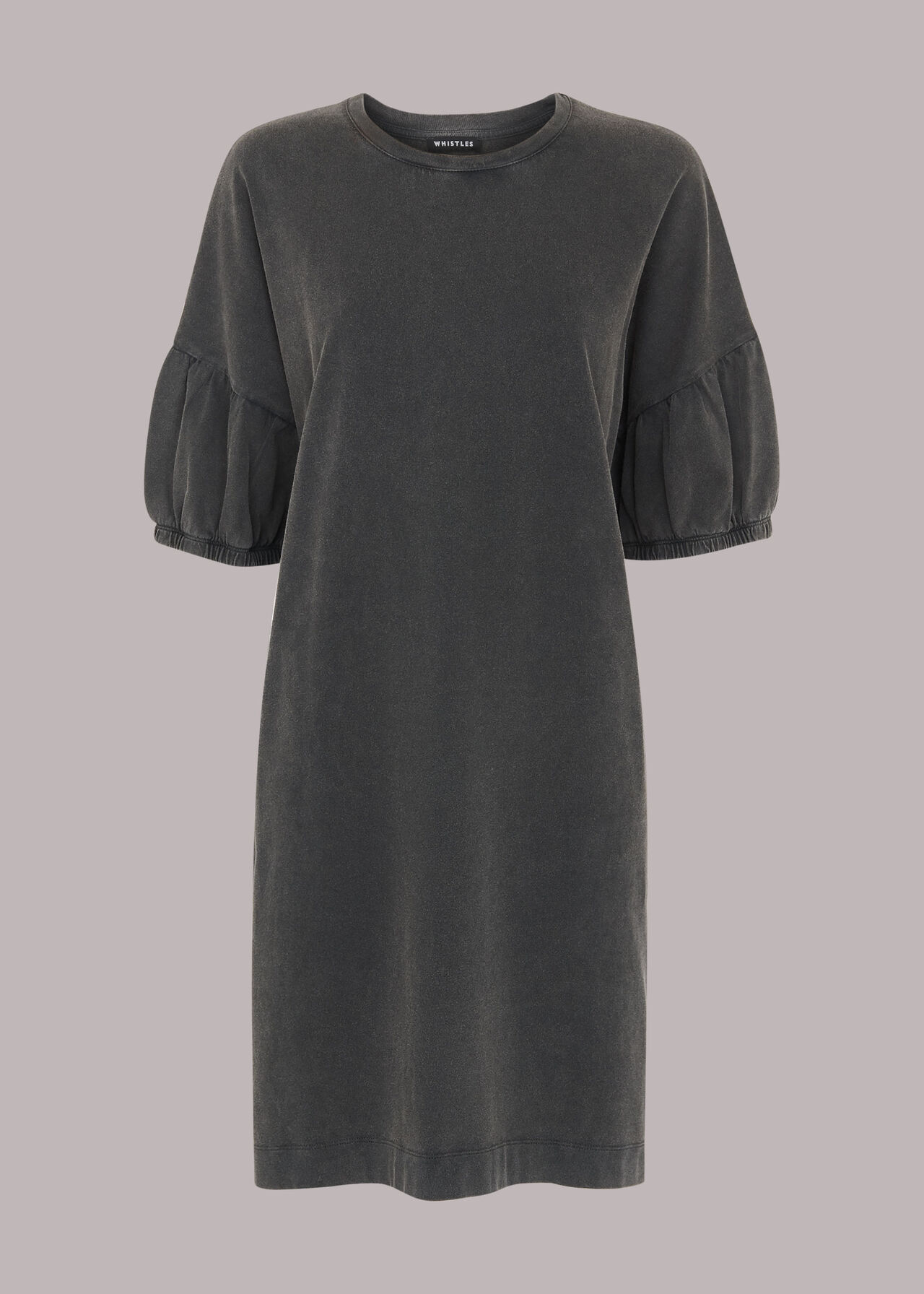 Gathered Sleeve Jersey Dress