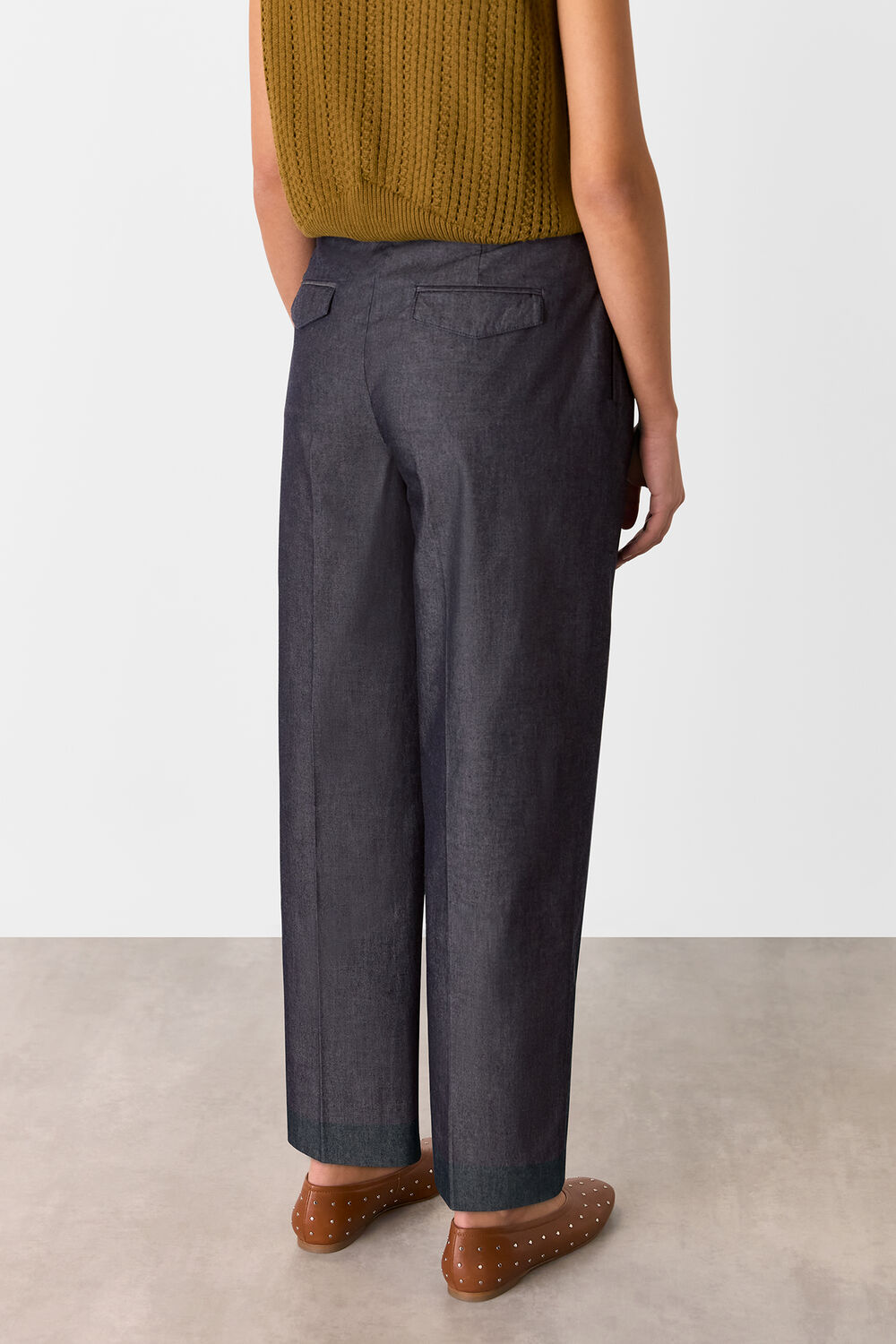 Indigo Barrel Leg Trouser