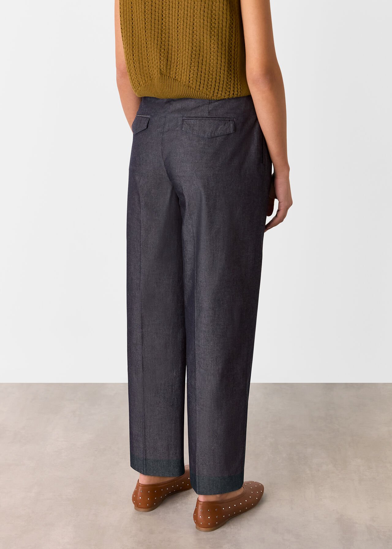 Indigo Barrel Leg Trouser