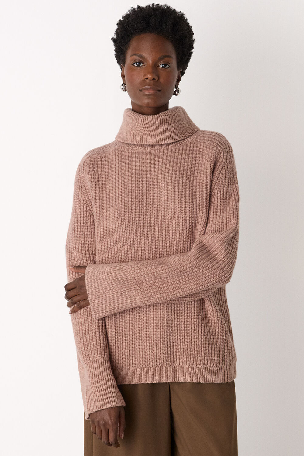 Heavy Gauge Roll Neck Knit
