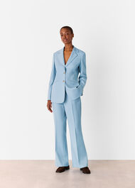 Wool Blend Tailored Blazer