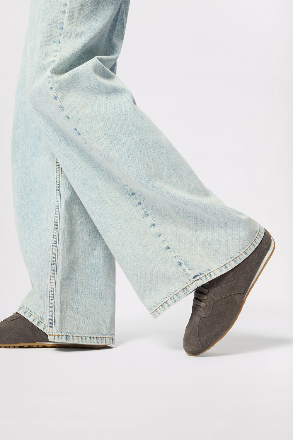 Grey Suede Unlined Sneaker