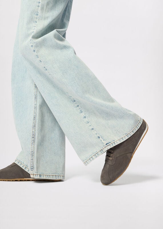 Grey Suede Unlined Sneaker
