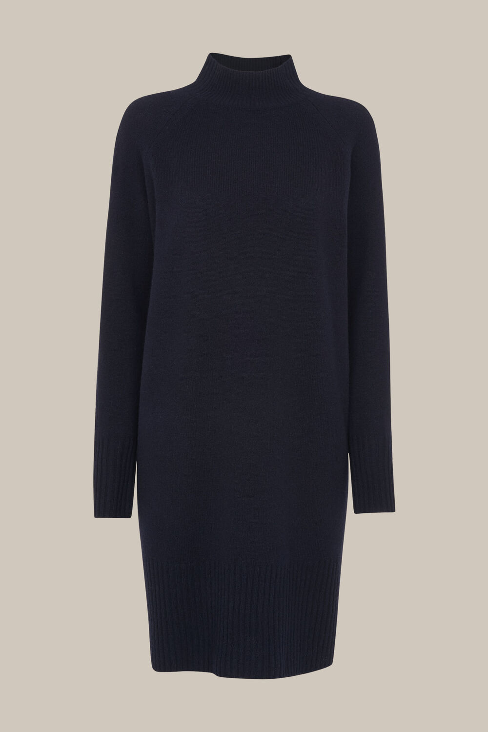 Funnel Neck Knitted Dress