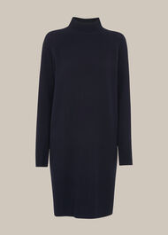 Funnel Neck Knitted Dress