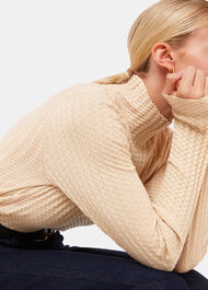 Textured Detail High Neck Knit
