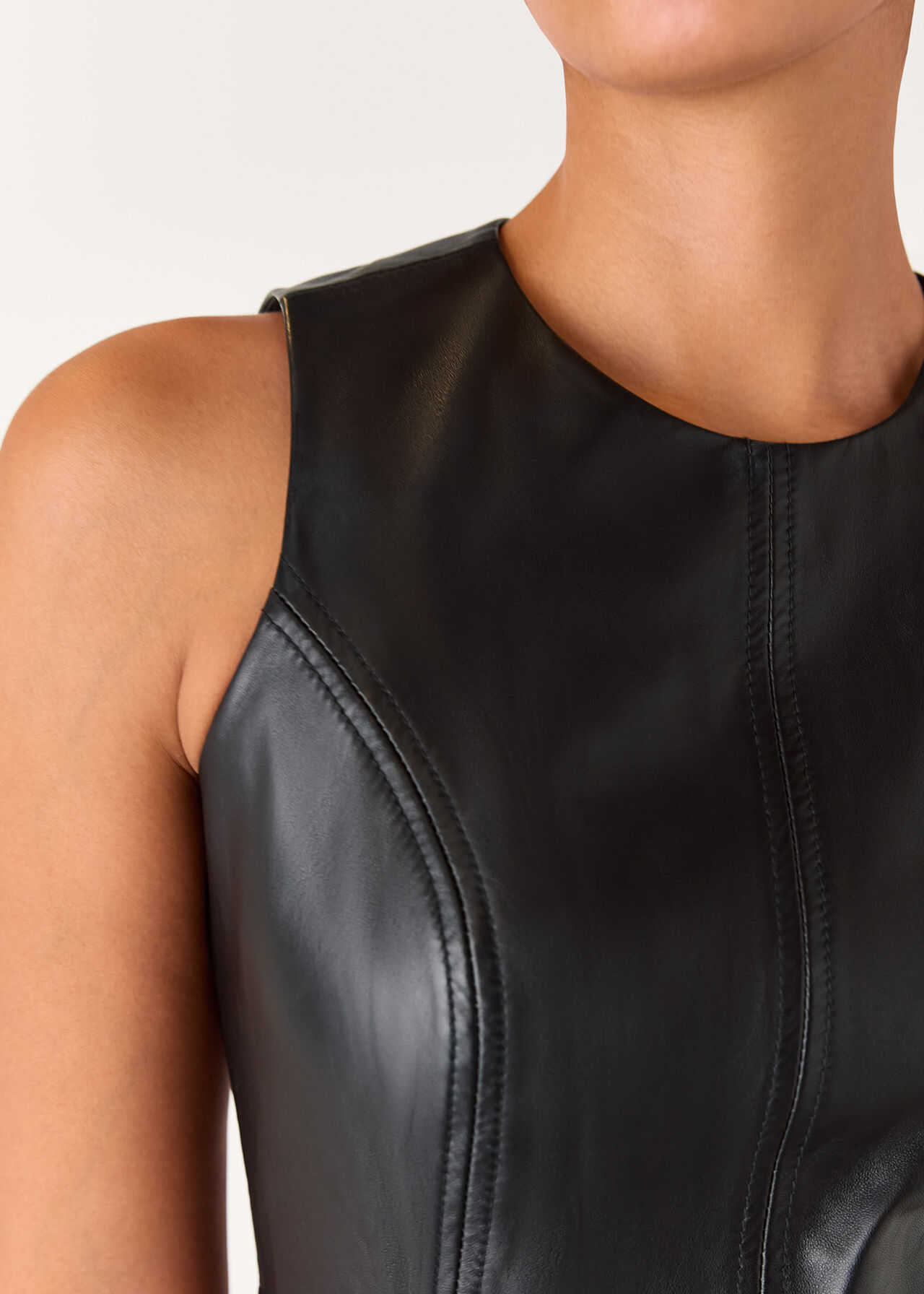 Leather Shift Dress