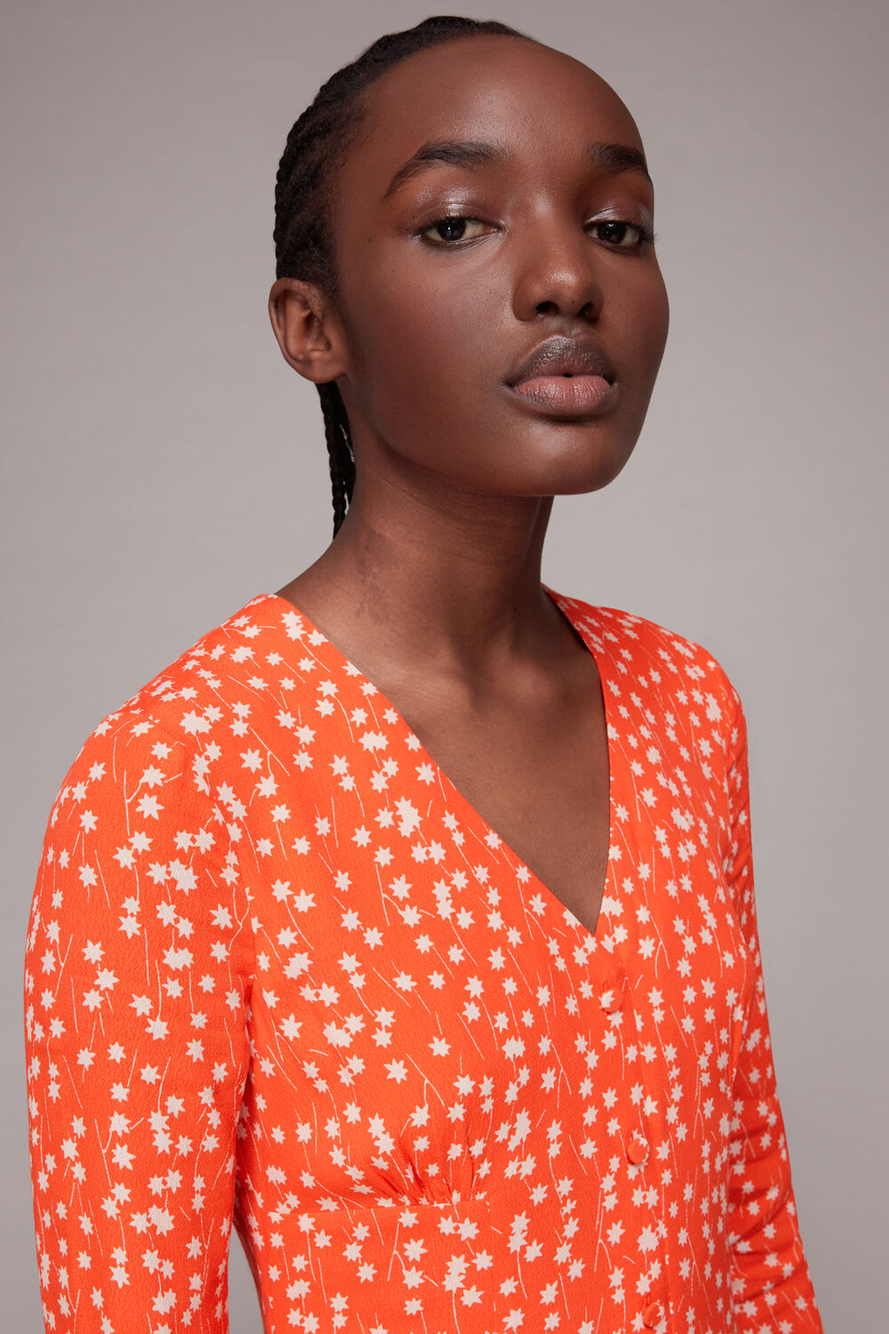 Shooting Star Print Midi Dress