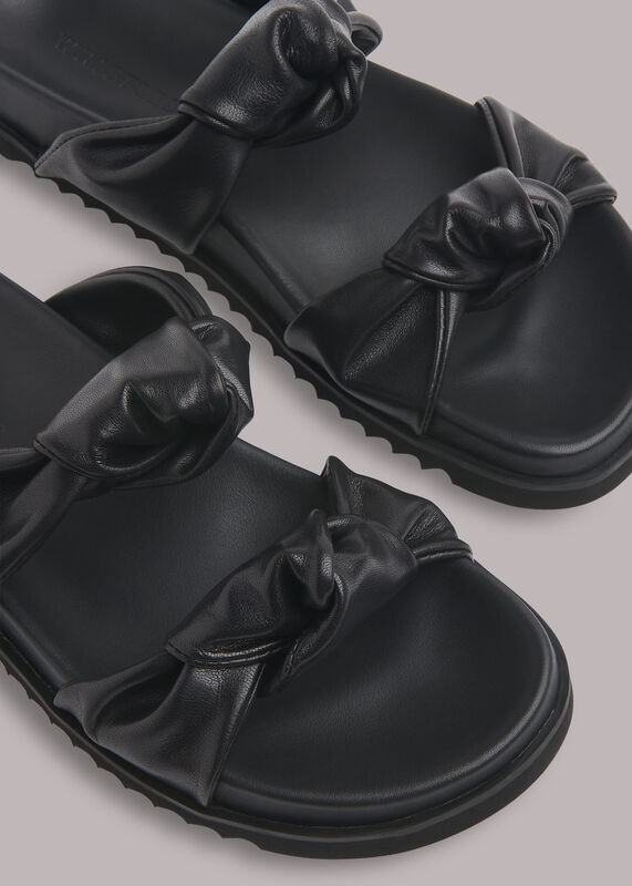 Black Alina Knotted Slider