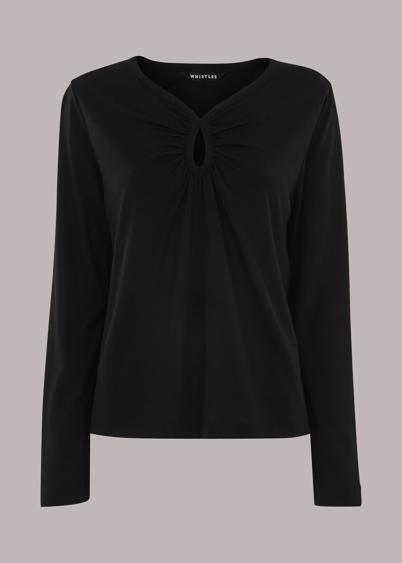 Long sleeve Keyhole Top