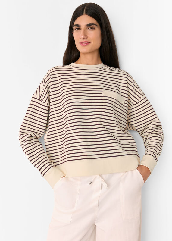 BURGUNDY Stripe Sweat
