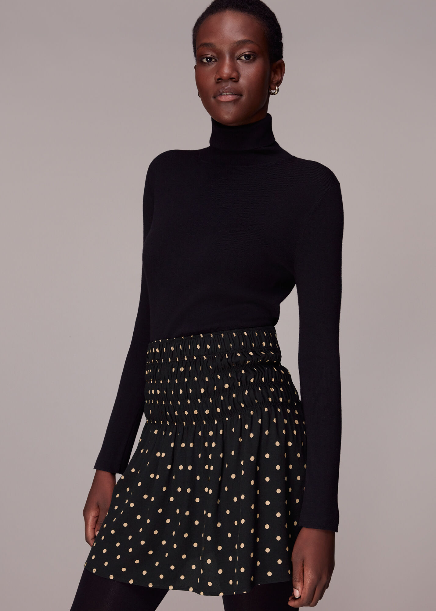 Polka dot skirt mini cheap