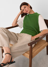 Cotton Back Detail Ribbed Tank