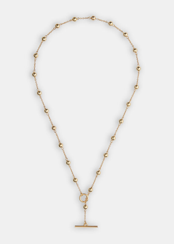 Beaded T Bar Necklace