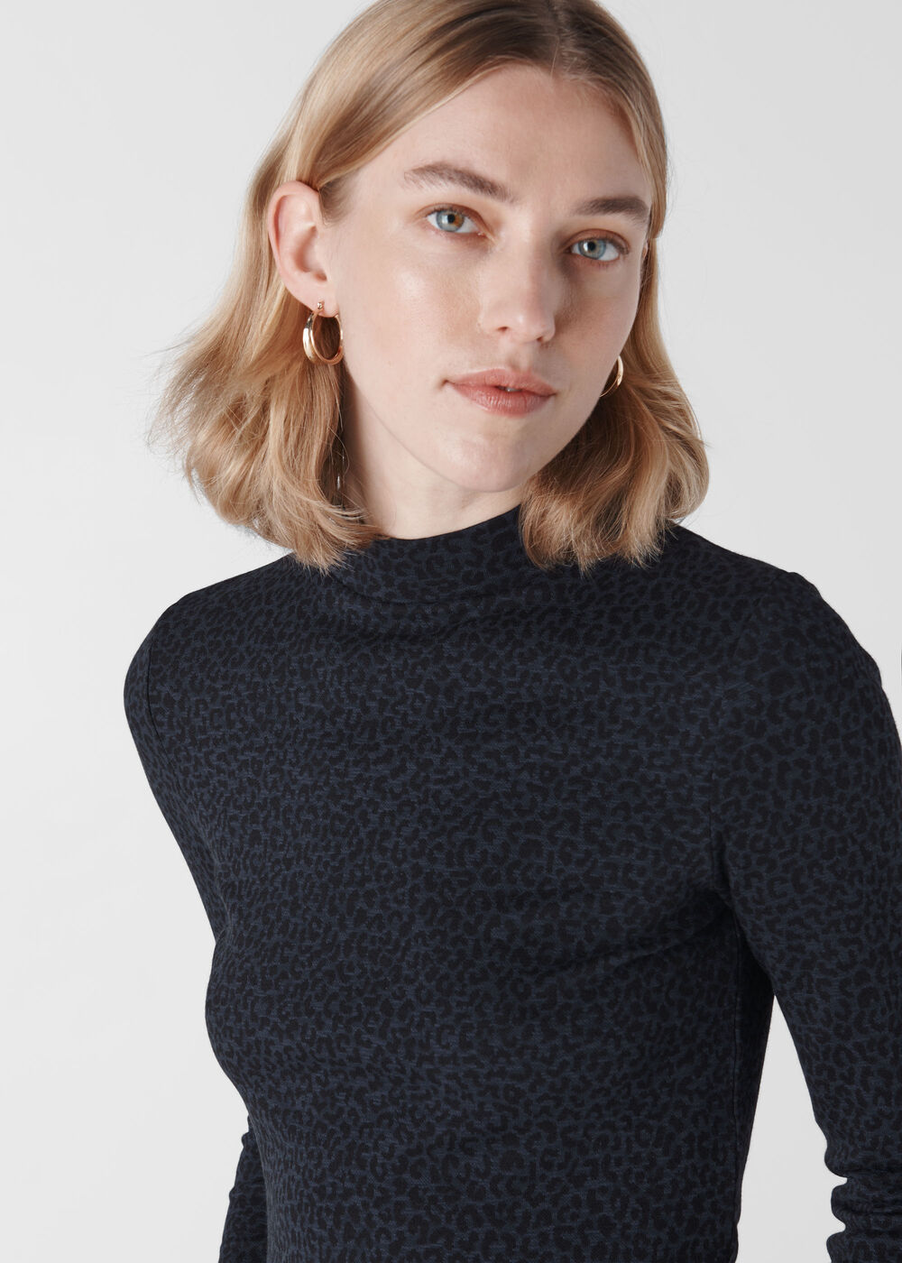 Mini Animal Jacquard Top Navy/Multi