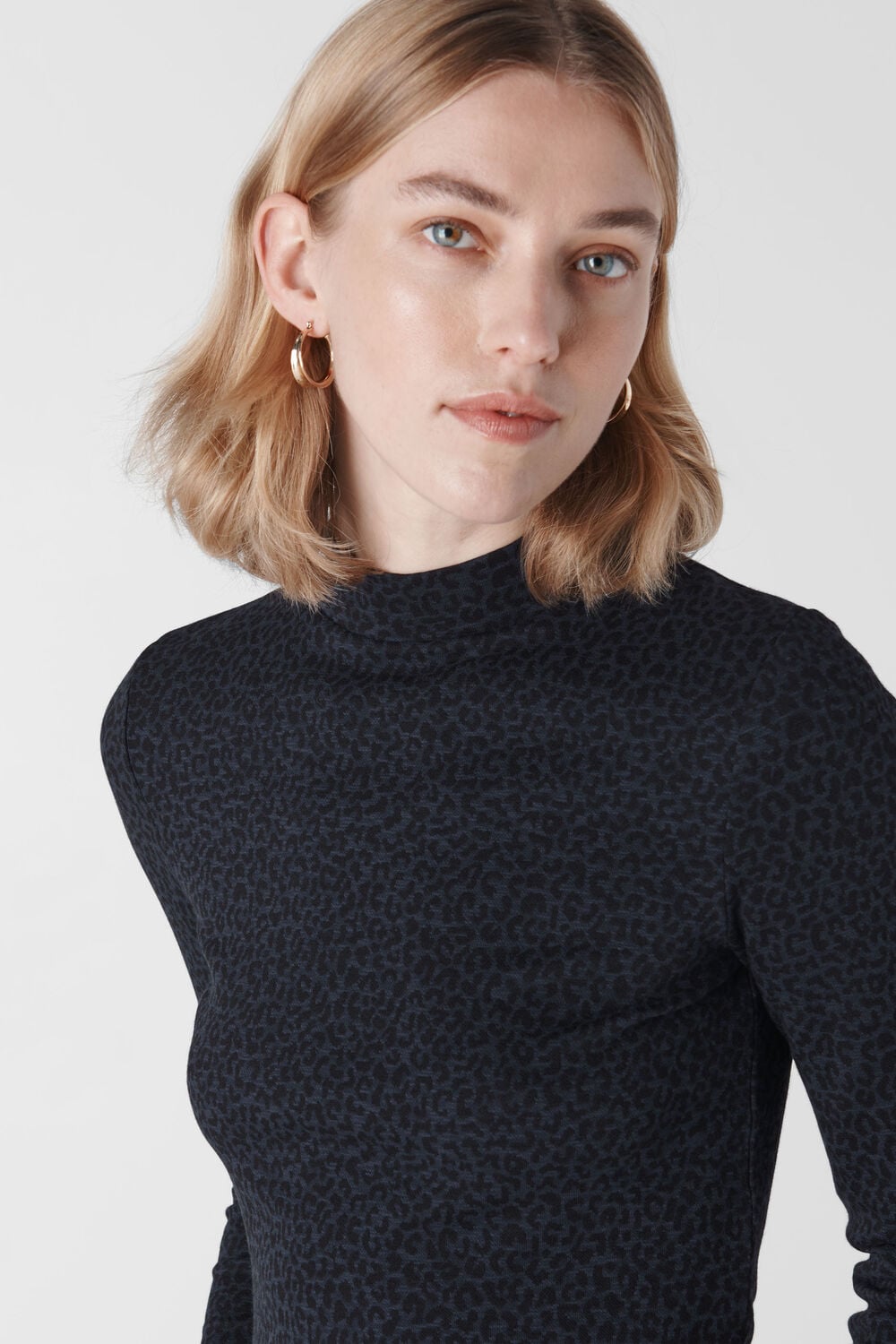 Mini Animal Jacquard Top Navy/Multi