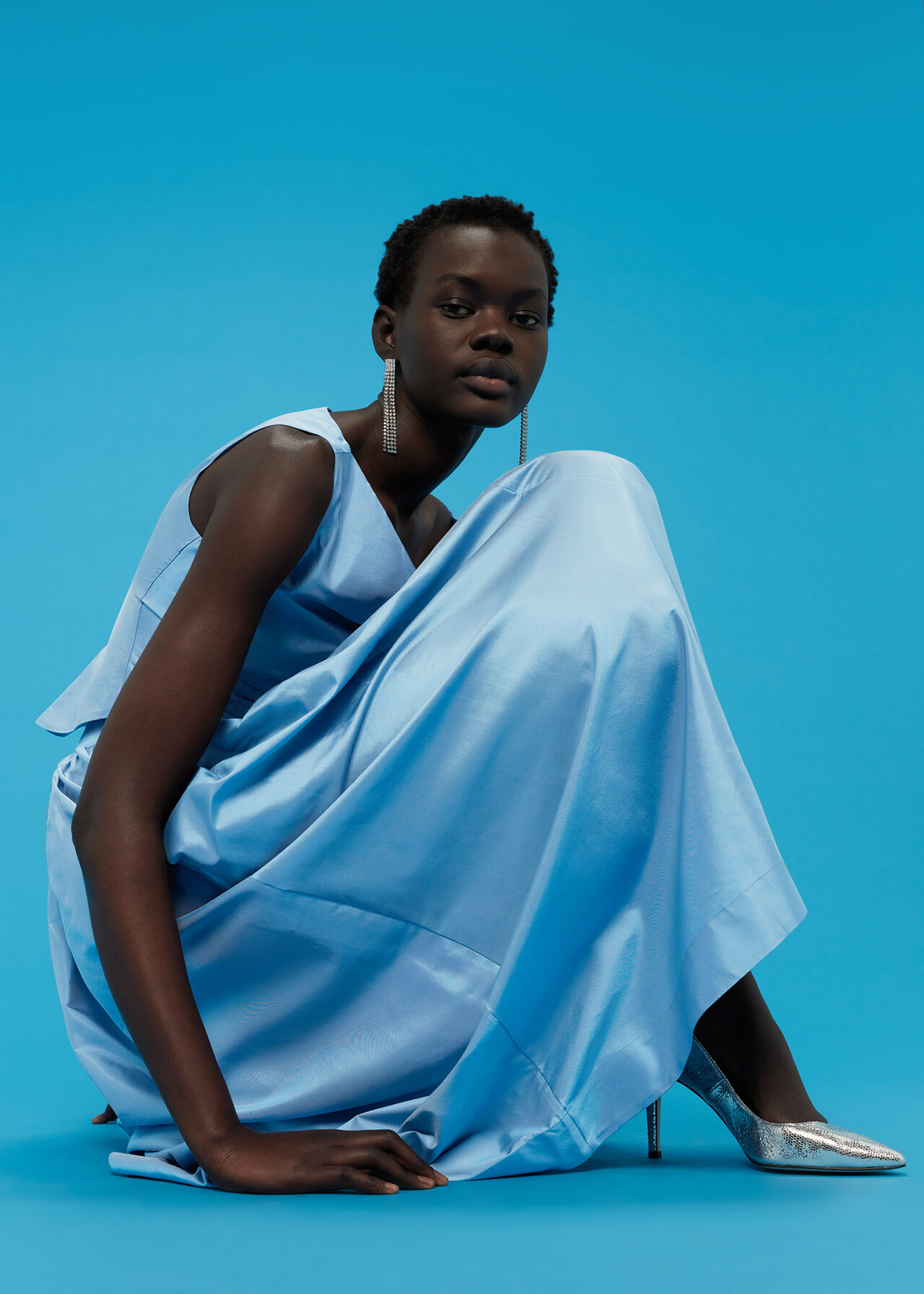 Taffeta Silk Volume Skirt