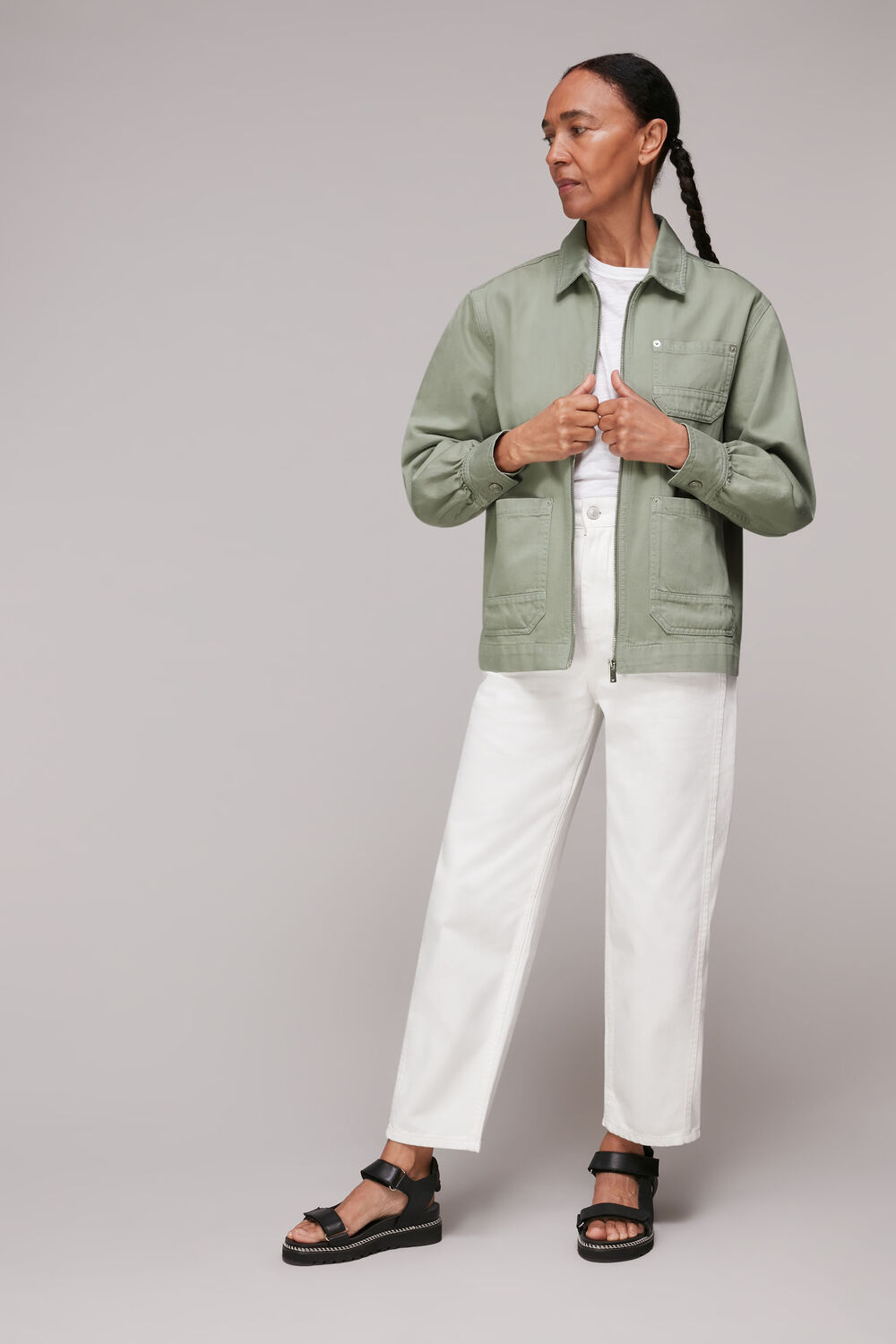 Zip Front Cargo Jacket