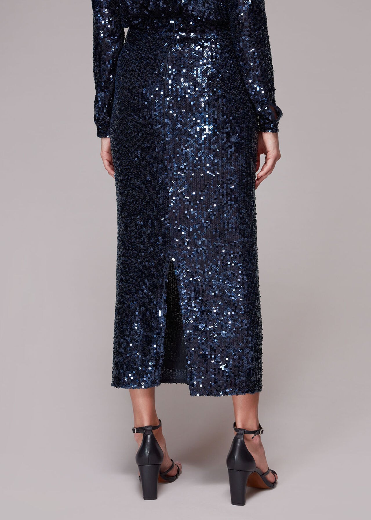 Sequin Column Skirt