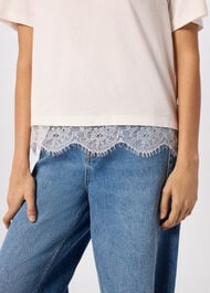 Lace Trim Detail Tee