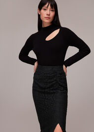 Lace Column Skirt