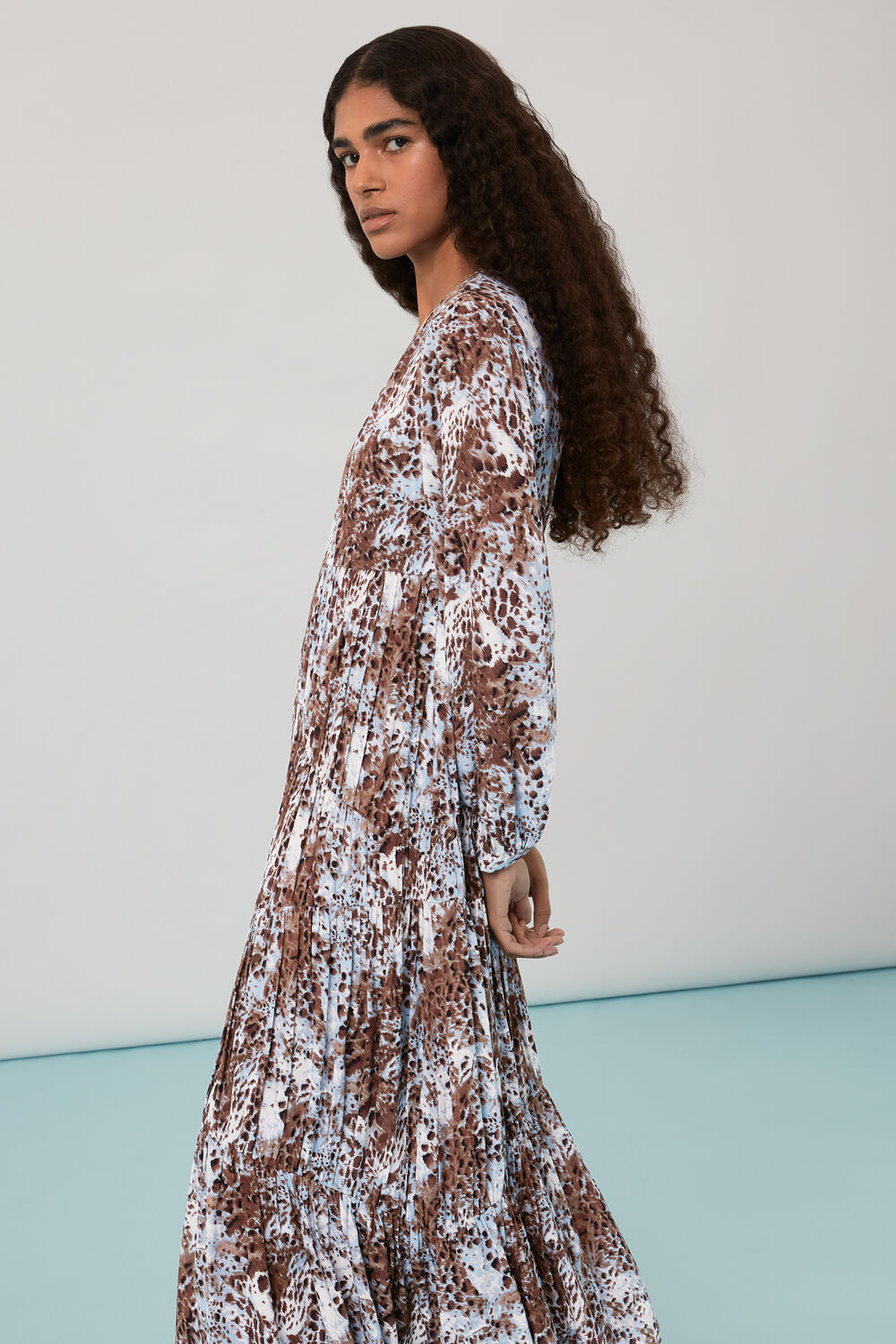 Leio Patch Animal Midi Dress