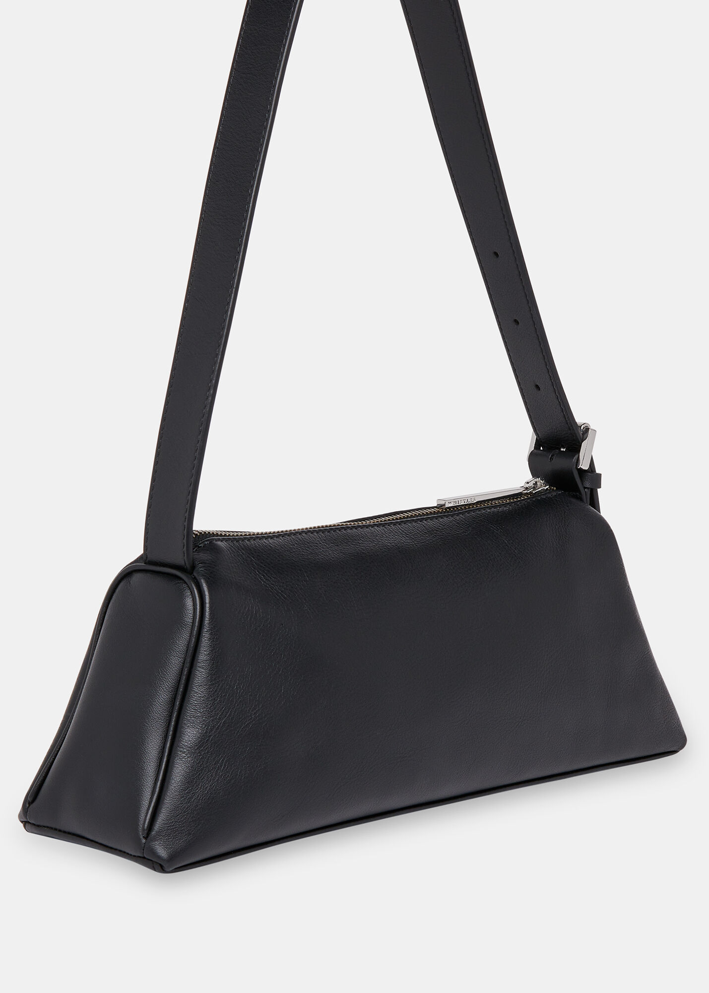 Black Seva Triple Zip Shoulder Bag | WHISTLES | Whistles UK |